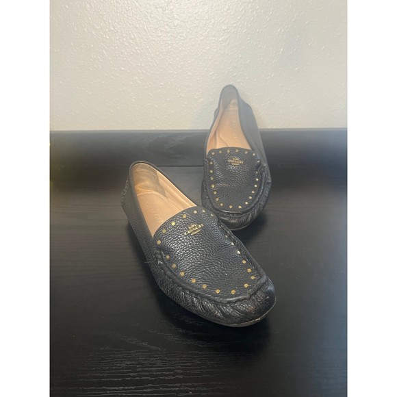 Coach McKenna Driver Leather Loafer Shoes Black Size 8.5 - Picture 2 of 12